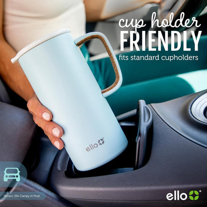 Ello Campy - Botella de Agua de Acero Inoxidable aislada al vacío con Tapa Deslizante, 470 ml