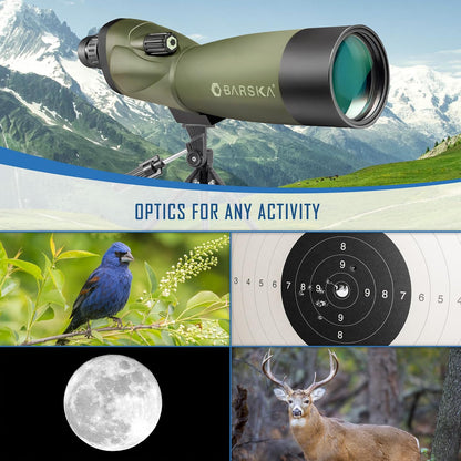 Barska AD10350 Straight Spotting Scope, Waterproof, Tripod, Soft Carry Case & Premium Hard Case