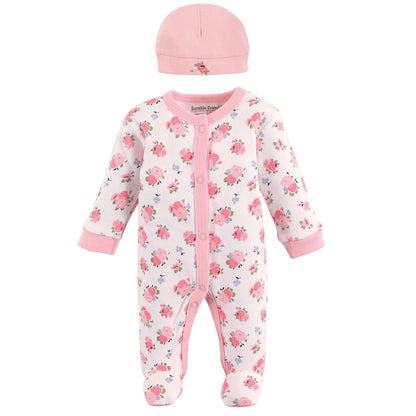 Luvable Friends Algodón Prematuro Sleep and Play and Cap Coche Cama para bebés niñas