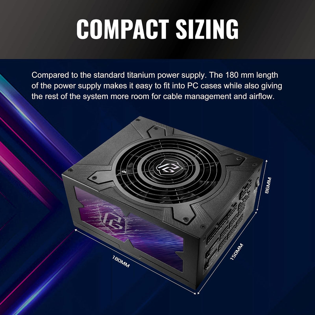 ASRock Phantom Gaming PG-1300G ATX 3.1 1300W Fuente de alimentación PCle5.1 10 años de garantía Condensador japonés Totalmente Modular 80 Plus Gold Cybenetics Platinum 12V-2x6 Cables