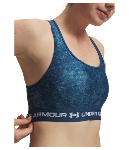 Under Armour Top para Entrenamiento Crossback Mid Print para Mujer Talla CH Color Azul