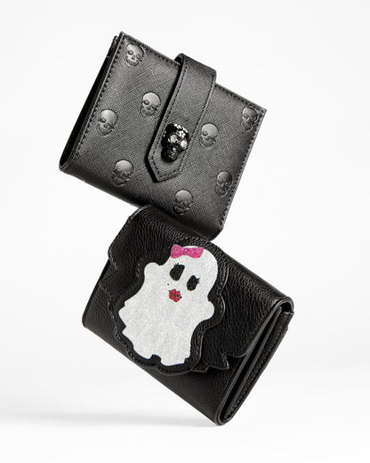 Betsey Johnson Skullicious Bifold, negro, talla única, Negro -, Talla unica