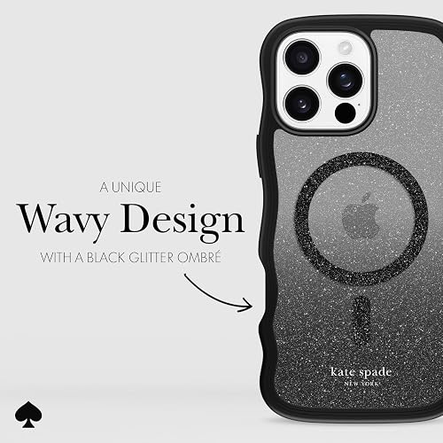 Kate Spade New York Funda para iPhone 16 Pro MAX, Compatible con MagSafe, Wavy Nightfall