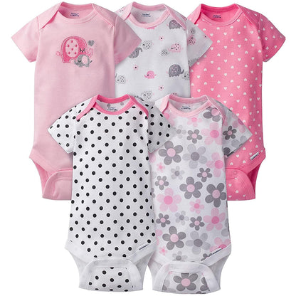 Gerber Enterizo variado de 5 mamelucos para niñas