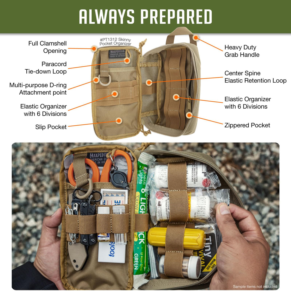Maxpedition - Organizador de Bolsillo Delgado
