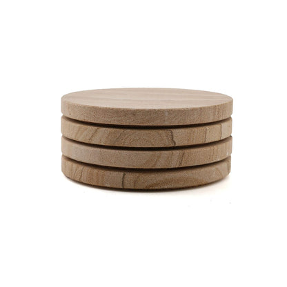 Thirstystone Marca – Posavasos de Arena del Desierto, Multicolor, Piedra Arenisca Natural, Piedra Duradera con Diferentes Patrones, Cada Posavasos es un Redondo Original de 4 Pulgadas
