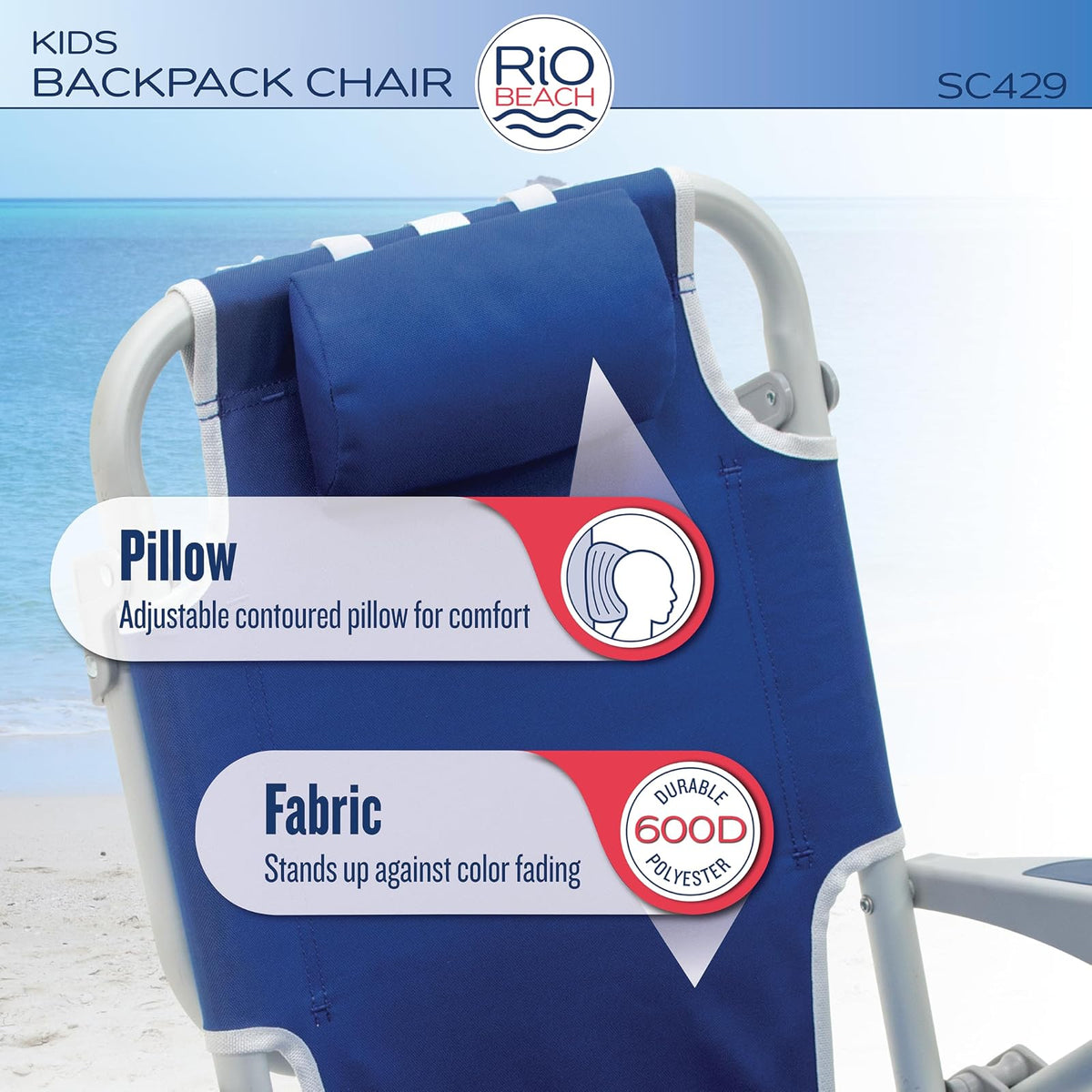 Rio Beach - Mochila Plegable de 5 Posiciones para niños