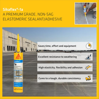 SIKA - 91016 Sikaflex 1a Sellador de poliuretano, cartucho de 10 fl oz, piedra caliza