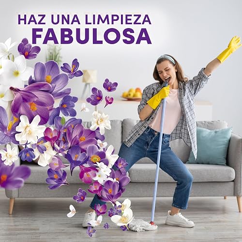 Fabuloso Limpiador Multiusos Líquido Frescura Activa Lavanda 6.2 L | Antiviral y Antibacterial. Limpiador Desinfectante que Brinda 24 Horas de Frescura