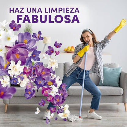 Fabuloso Limpiador Multiusos Líquido Frescura Activa Lavanda 6.2 L | Antiviral y Antibacterial. Limpiador Desinfectante que Brinda 24 Horas de Frescura