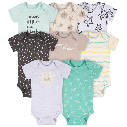 ONESIES Unisex-baby 8-pack Short Sleeve Mix & Match Bodysuits Body de manga corta bebés unisex
