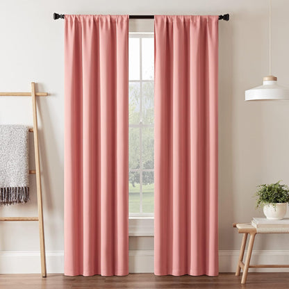 Eclipse Darrell Panel de Cortina Blackout con Bolsillo para Barra - 94An x 213.4Al cm (1 Paneles) - Coral