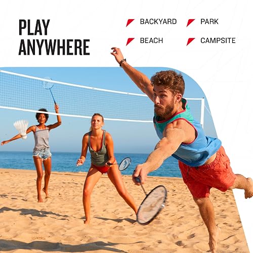 Franklin Sports Juego de bádminton de Repuesto para 2 Jugadores, 2 Raquetas de bádminton y 2 Volantes para Adultos y niños