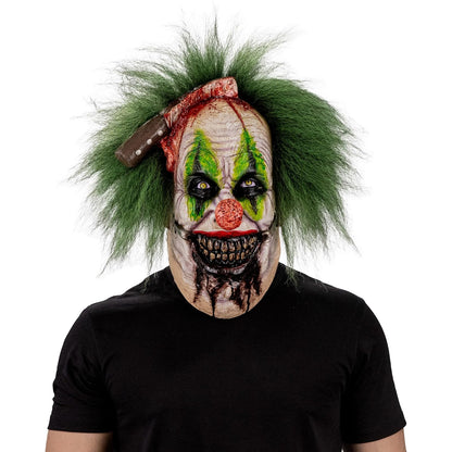 Ghoulish Productions Máscara De Látex Maurice Gluttonous Clown, Accesorio Cosplay Payaso Glotón, Disfraz Aterrador para Halloween y Fiestas Temáticas, Cosplay Bufón Creepy, Diseño Artesanal