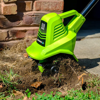 Earthwise Power Tools by ALM TC70020IT - Cultivador eléctrico inalámbrico de jardín de 20 voltios, 7.5 Pulgadas, (batería de 2 AH y Cargador rápido Incluido), Verde
