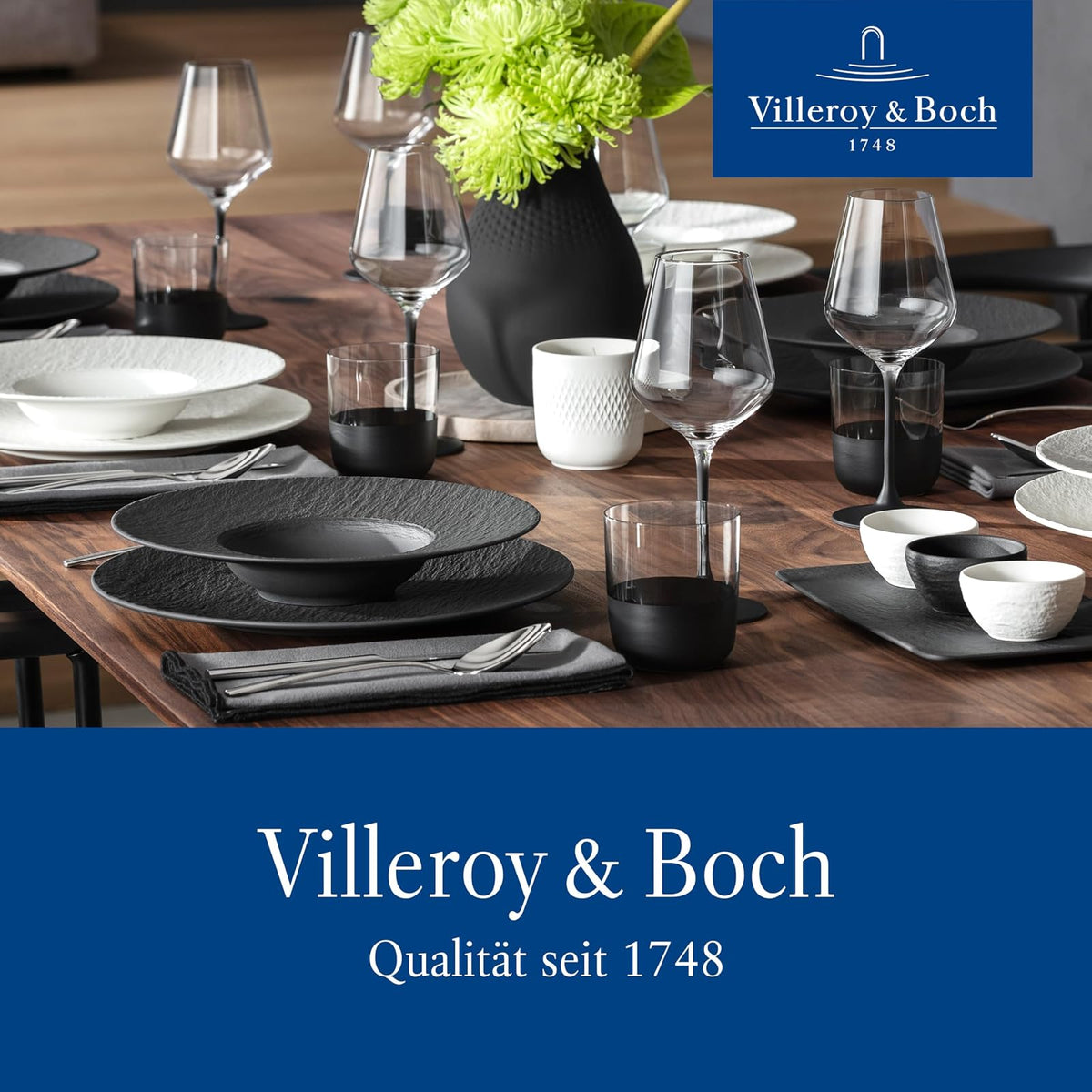 Villeroy & Boch Manufacture Rock Coffee, elegante taza de porcelana de primera calidad en un refrescante Shaofof negro, apto para lavaplatos