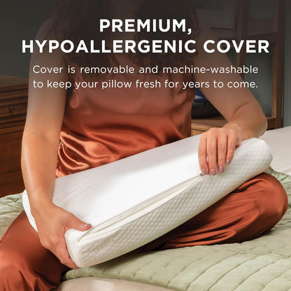 Tempur-Pedic TEMPUR-Ergo Neck Large Size Pillow, Firm Support, Adaptable Comfort & Relief Washable Cover, Assembled in The USA, 5 YR Warranty