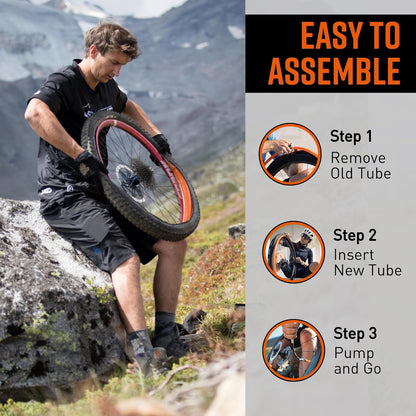 Tubolito - Tubo interior de bicicleta MTB S-Tubo ultraligero | Tubo de bicicleta de montaña más ligero | Repuesto perfecto para el sistema sin cámara |27.5" y 29", para neumáticos estándar de 1.8" a 2.5"