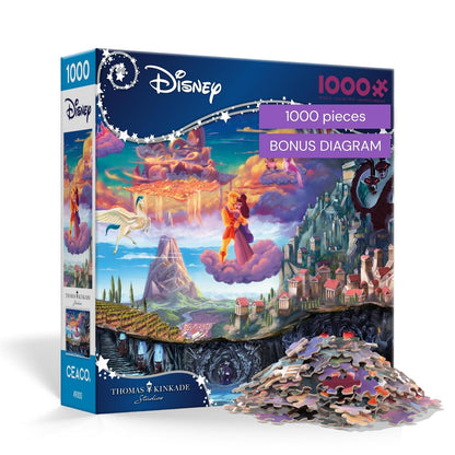 Ceaco Rompecabezas Coleccionable Disney, Brilla en la Oscuridad, 100 Piezas - Hércules