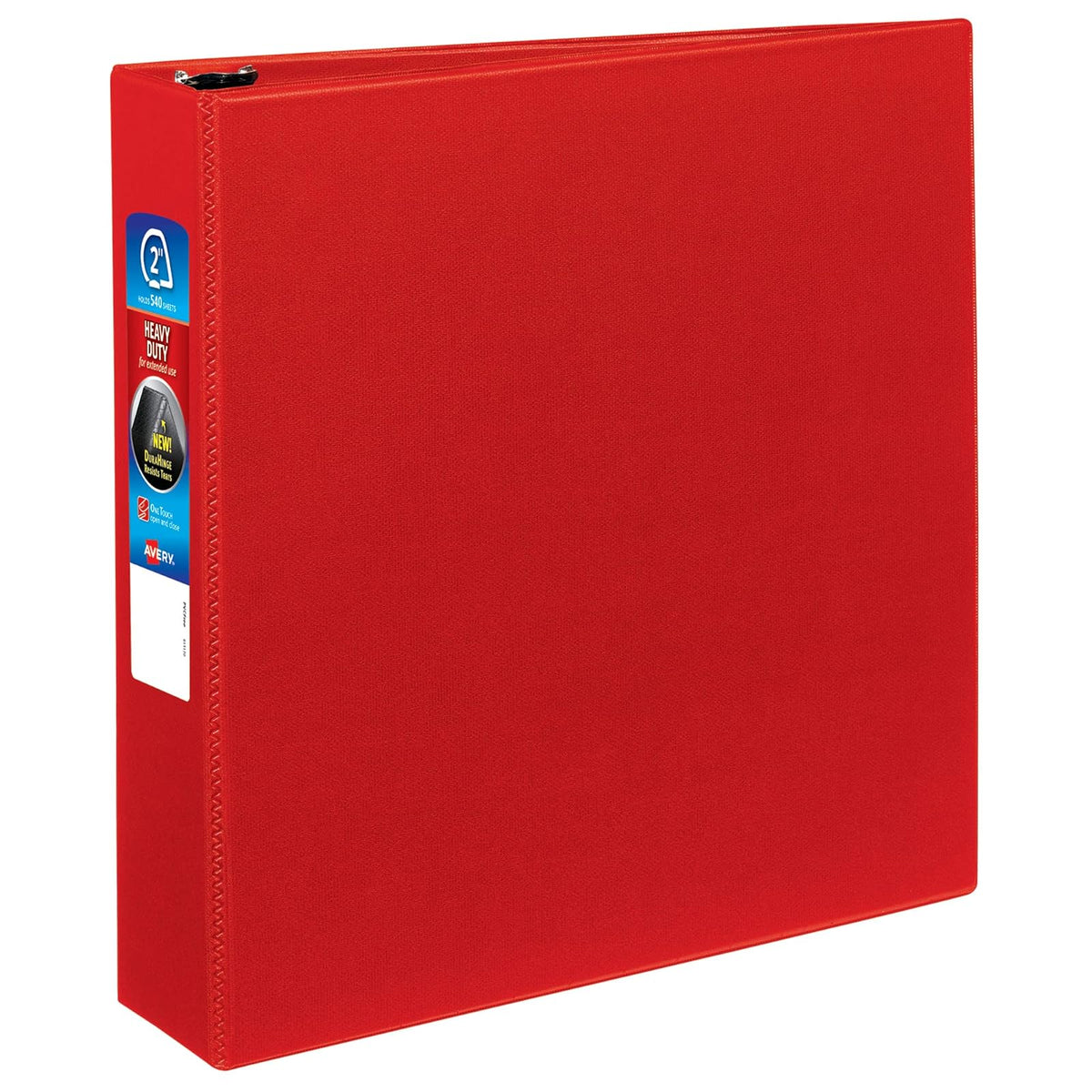 Avery Carpeta resistente con anilla EZD de un solo toque, Rojo, 5cm