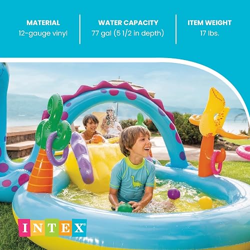 Intex 11 x 7.5 x 44 Pulgadas Dinoland Play Center - Piscina Inflable al Aire última intervensión para niños