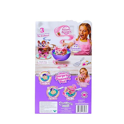 Cookeez Makery - Peluche Interactivo Sorpresa Pancake Treatz, panqueque con Aroma, Sonidos y reacciones, Juguete para niños y niñas