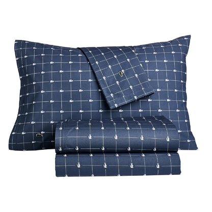 Lacoste Juego de sábanas, Slice Vintage Indigo, Doble, 1