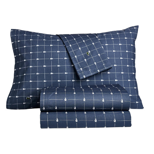 Lacoste Juego de sábanas, Slice Vintage Indigo, Doble, 1