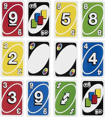 Mattel Games Juego de Cartas Familiar Gigante UNO con 108 Cartas de Gran tamaño e Instrucciones (Idioma español no garantizado), Gran Regalo para niños a Partir de 7 años