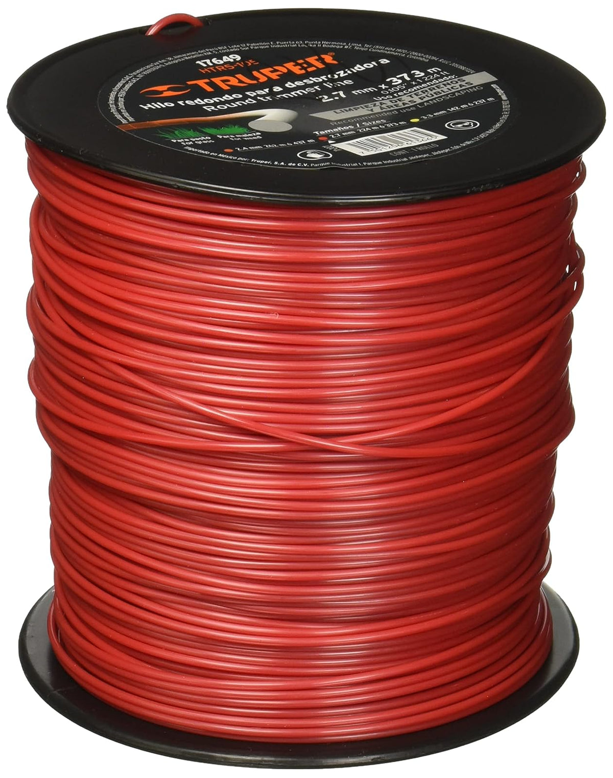 Truper HTR5-105, Hilo redondo para desbrozadora, carrete, 373 m, 2.7 mm