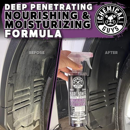 Chemical Guys Bare Bones Premium Spray Brillo Oscuro para Bajos, neumáticos y molduras, Seguro para Automóviles, Camiones, Motocicletas, vehículos recreativos y más, 3,79 L