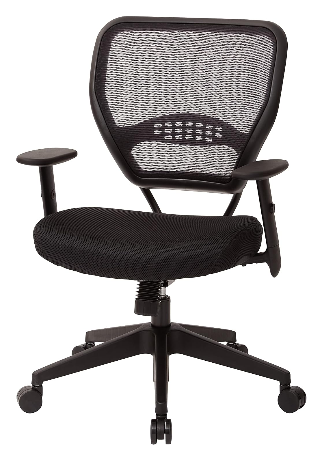 Space Air Grid Silla giratoria de Respaldo Medio, Color Negro, 20-1/2 x 19-1/2 x 42 h