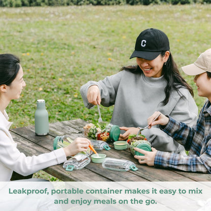 Prepara The Original Ensaladera | Sin BPA, ideal para preparación de comidas y ensaladas, cápsula de 4.5 tazas con cápsula de aderezo de 2.5 onzas