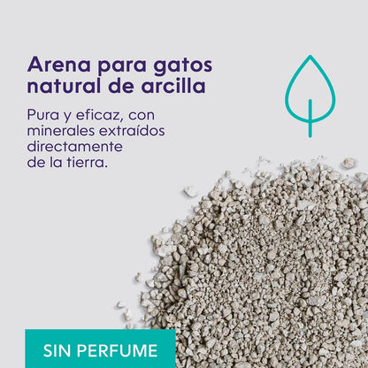 Litter Genie Arena aglutinante Ligera sin Fragancia Light para Gatos, 8.4 kg | Arcilla Natural 20% más Ligera | Aglutinación rápida, Control de olores, sin Polvo