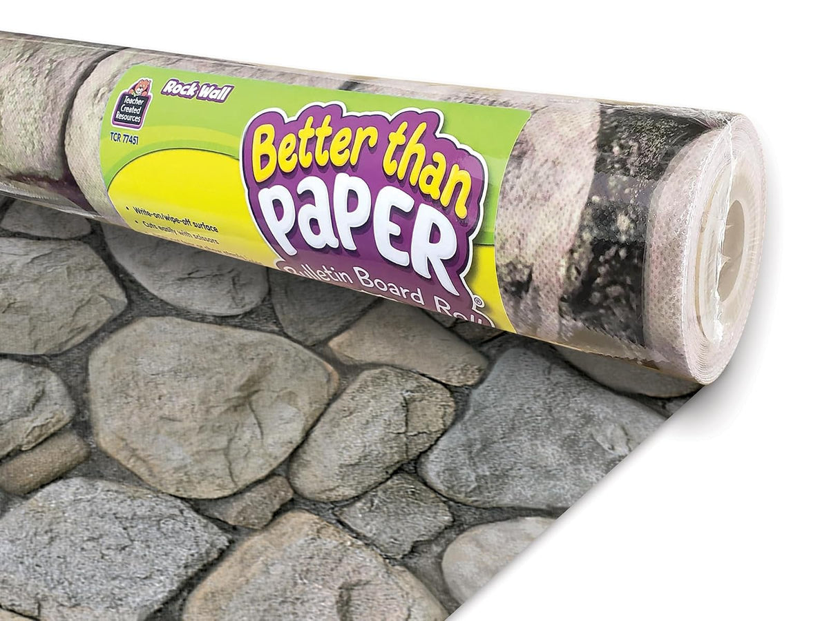Teacher Created Resources Rock Wall Better Than Paper - Rollo de tablero de anuncios (TCR77451)