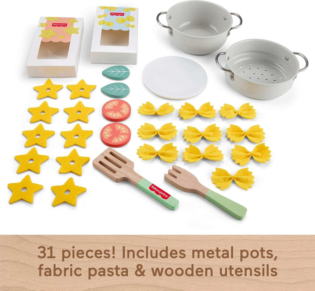 Fisher-Price Juguete para Bebés Set de Cocina de Madera para niños de 3 años en adelante