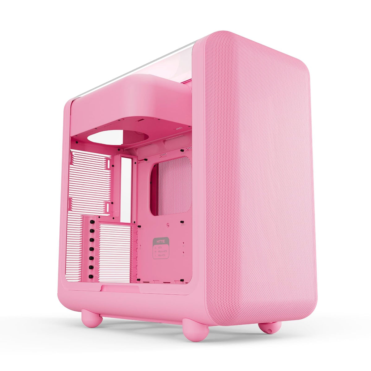 Hyte X50 Modern Performance ATX - Estuche para Juegos de PC de Torre Media, Leche de Fresa (Rosa)