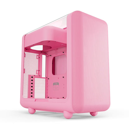 Hyte X50 Modern Performance ATX - Estuche para Juegos de PC de Torre Media, Leche de Fresa (Rosa)