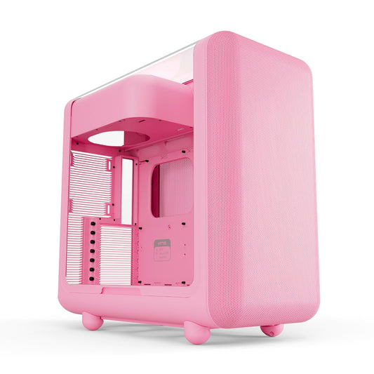 Hyte X50 Modern Performance ATX - Estuche para Juegos de PC de Torre Media, Leche de Fresa (Rosa)