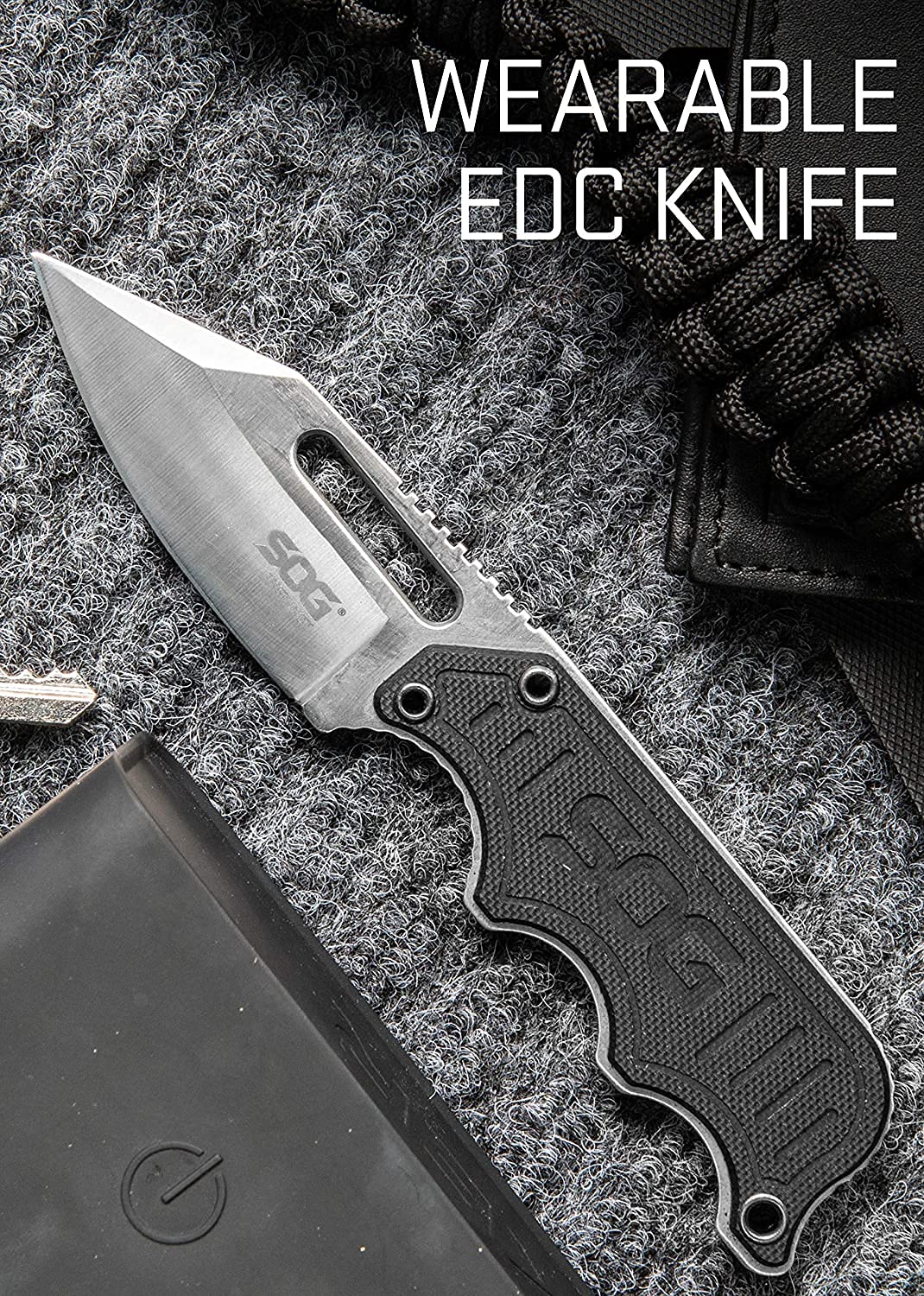 SOG Specialty Knives and Tools NB1012-CP Instinct Fixed Blade Knife with G10 Handle and 2.3-inch Blade