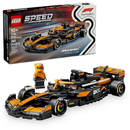 LEGO Speed Champions Auto de Carreras McLaren F1 Team MCL38 Set con vehículo, Modelo construible, Kit con 1 minifigura, Juego y Regalo Coleccionable para niños y niñas 77251