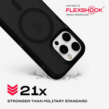 tech21 EvoArmor para iPhone 16 Pro Compatible con MagSafe - Funda de protección contra Impactos 21x estándar Militar Probado en Negro