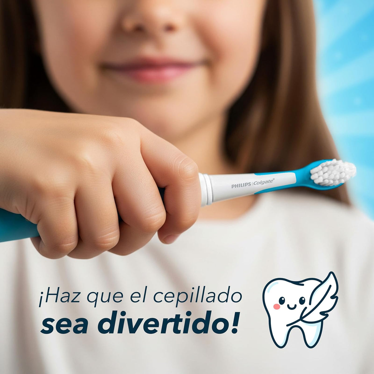 Philips Colgate Repuesto Cepillo de Dientes Eléctrico SonicPro Kids 2Piezas | Cabezal Compacto, Cerdas Ultra Suaves, para Niños de 3+ años
