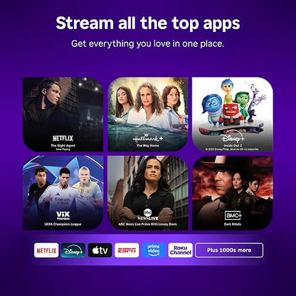ROKU Streaming Stick 4K | Dispositivo de transmisión 4K/HDR/Dolby Vision con Control Remoto de Voz y Controles de TV