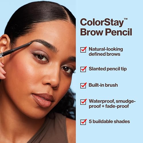 Revlon Lápiz Delineador de Ceja Colorstay, Dark Brown