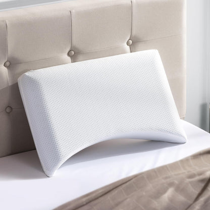 Zinus Almohada Ergonómica de Memory Foam - Soporte para Hombros