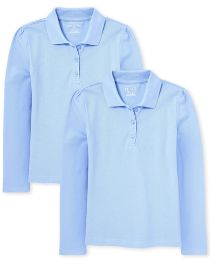 The Children's Place Long Sleeve Pique Polo,multipacks Camisa Niñas