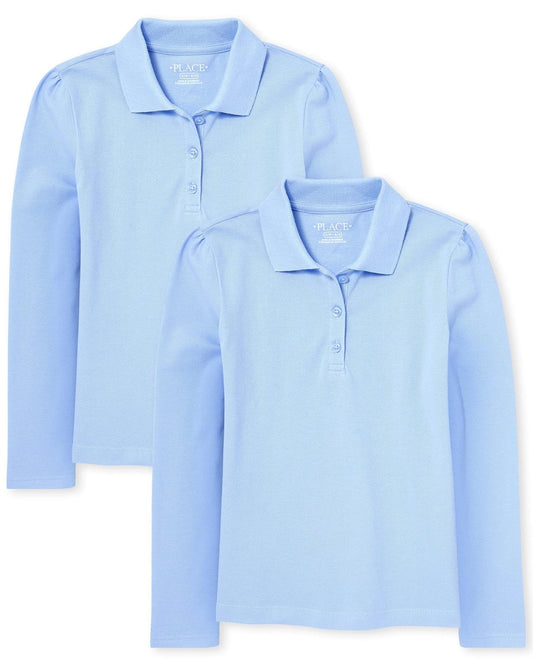 The Children's Place Long Sleeve Pique Polo,multipacks Camisa Niñas