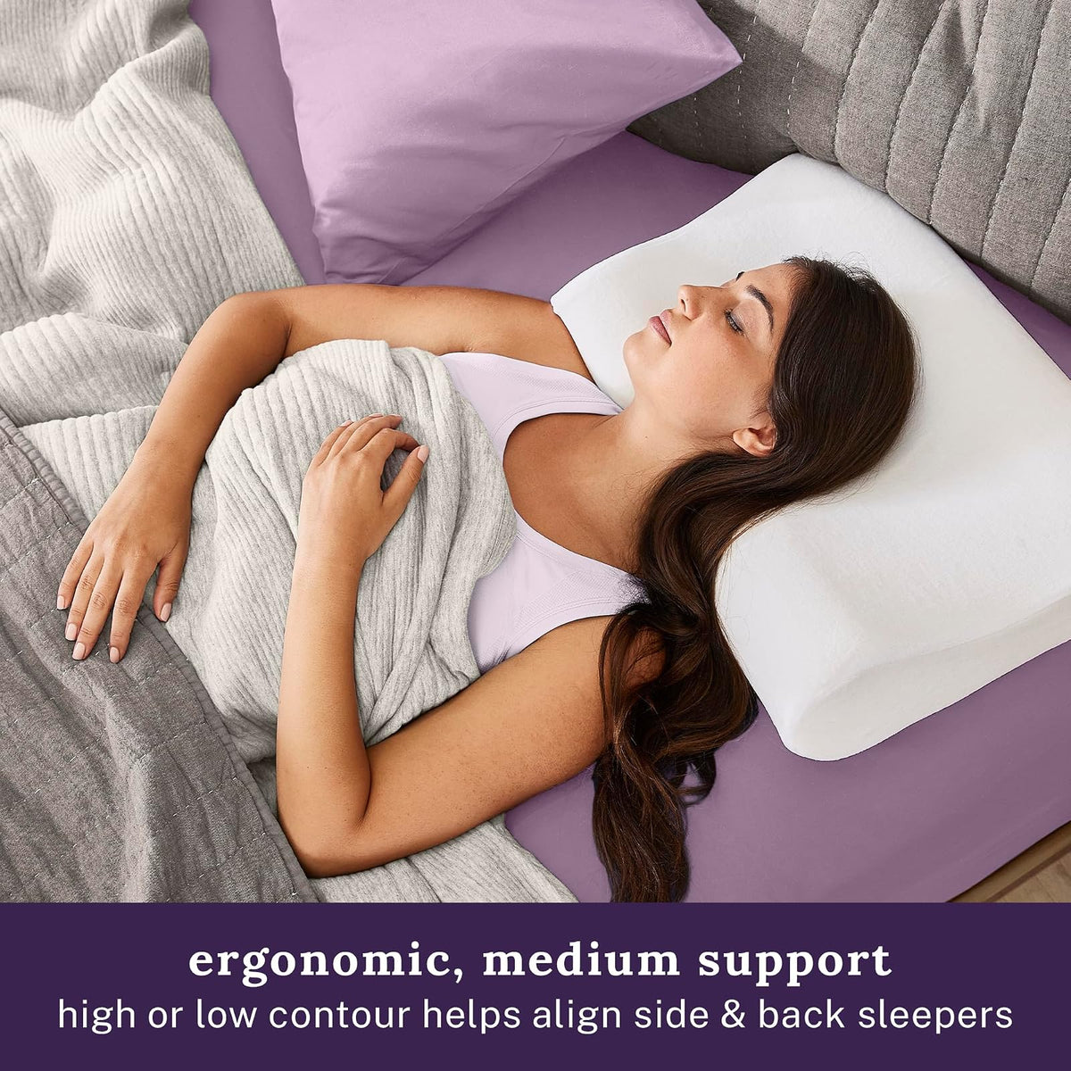 Sleep Innovations Almohada de espuma contorneada con memoria
