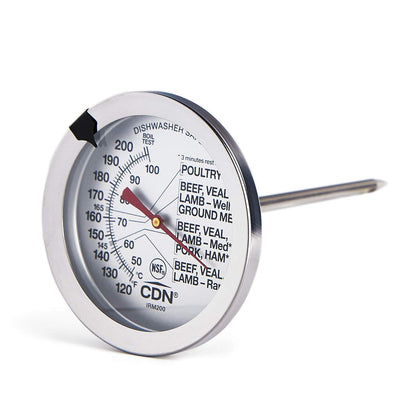 CDN IRM200 Glow ProAccurate Termómetro Resistente al Horno, para Carne y Aves de Corral, Carne/Ave, Esfera Grande, Plateado, Extra Grande, 1